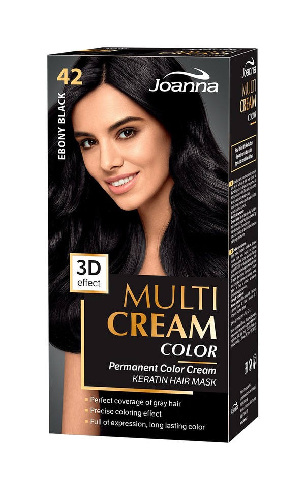 Multi Cream Color 42 Hebanowa Czerń Farba do włosów MIX stara/nowa szata graficzna
