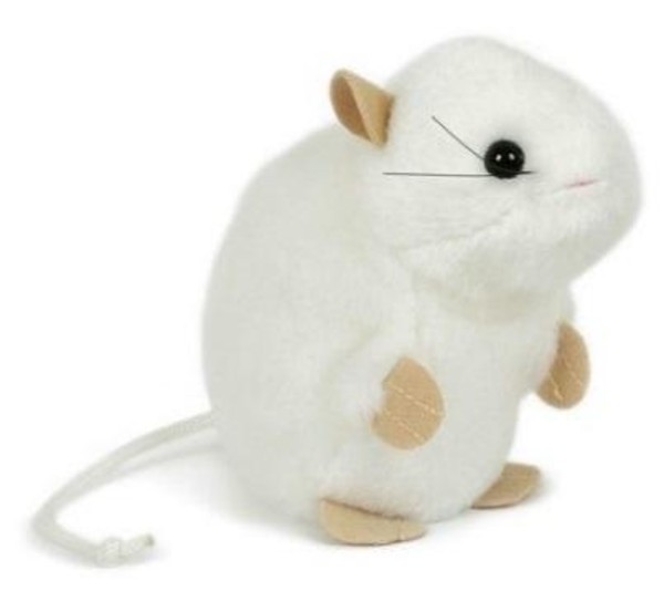 Maskotka Mysz biała 13 cm
