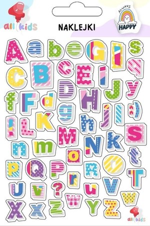 Naklejki dla dzieci Kolorowe literki
