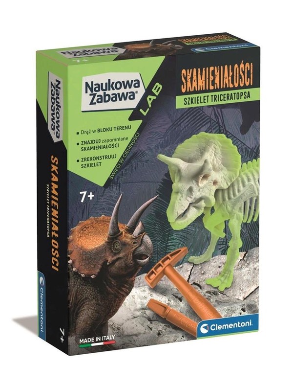 Naukowa zabawa Triceratops fluorescencyjny