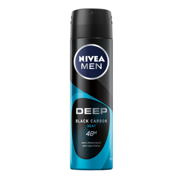 Men Deep Black Carbon Beat Antyperspirant spray z aktywnym węglem