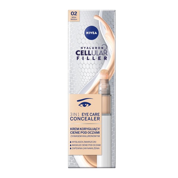 Hyaluron Cellular Filler 3In1 02 Medium Krem korygujący cienie pod oczami