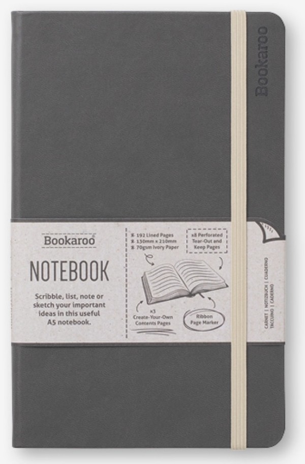 Notatnik a5 bookaroo journal szary