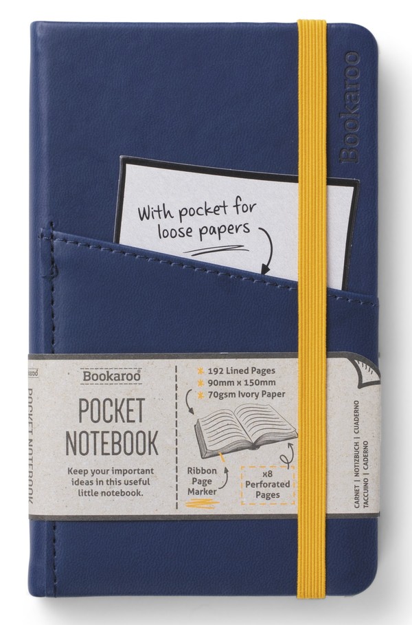 Notatnik a6 bookaroo journal pocket granatowy