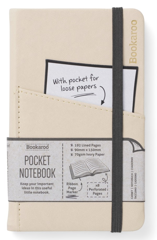 Notatnik a6 bookaroo journal pocket kremowy