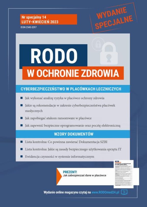 Numer specjalny magazynu „RODO w Ochronie Zdrowia”, nr.14 - mobi, epub, pdf