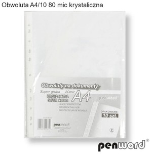 Obwoluta A4 80 mic krystaliczna 10szt