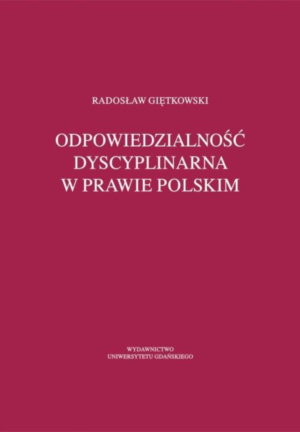 Odpowiedzialność dyscyplinarna w prawie polskim - pdf