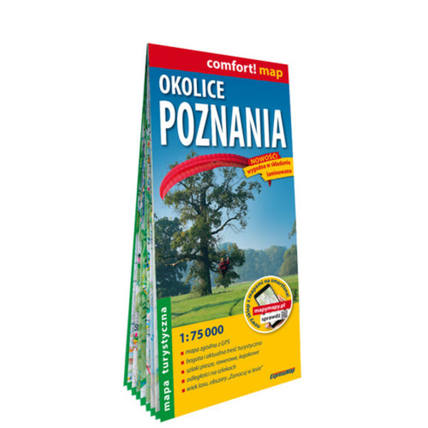 Okolice Poznania laminowana mapa turystyczna 1:75 000