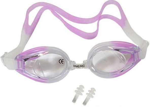 Okularki pływackie z zatyczkami fioletowe