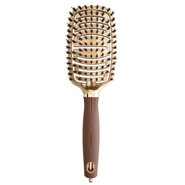 Gold&Brown Expert Care Flex Boar& Nylon Bristles Elastyczna, termiczna szczotka ceramiczna z włosiem dzika i jonizacją