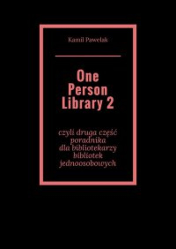 One Person Library 2 - mobi, epub