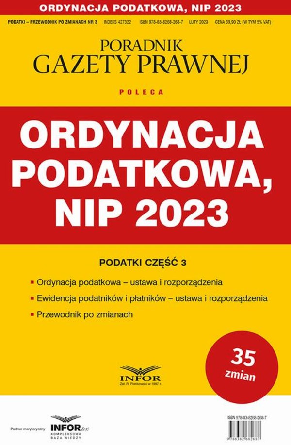 Ordynacja podatkowa NIP 2023 - pdf