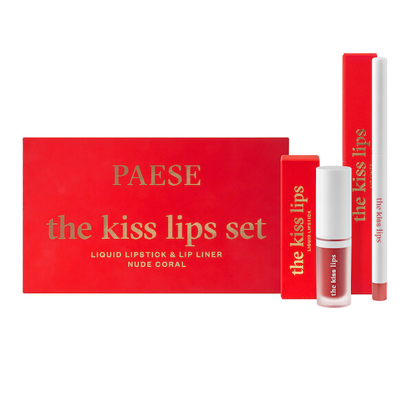 The Kiss Lips Pomadka do ust 02 Nude Coral + Konturówka do ust