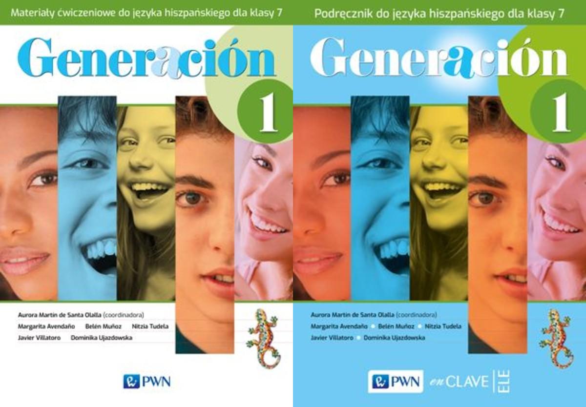 Generacion 1. Klasa 7. Podręcznik i zeszyt ćwiczeń do języka hiszpańskiego. Szkoła podstawowa