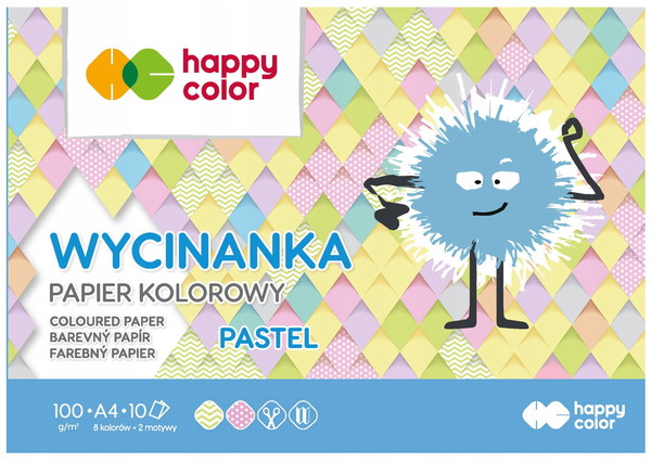 Papier kolorowy a4 pastel happy color pakiet 10sztuk