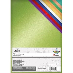 Papier metalizowany A4 10 kolorów 180g