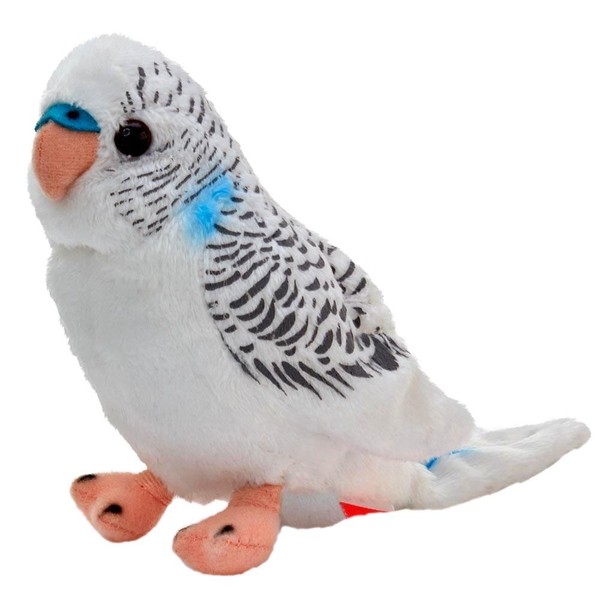 Maskotka Papuga falista biała 13 cm