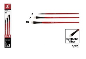 Pędzle syntetyczne 3szt