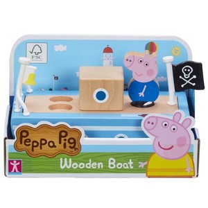 Peppa Pig - Drewniana łódka z figurką Świnka Peppa