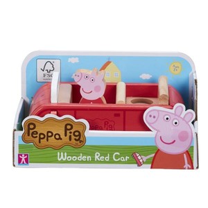 Peppa Pig - Drewniany samochód z figurką Świnka Peppa