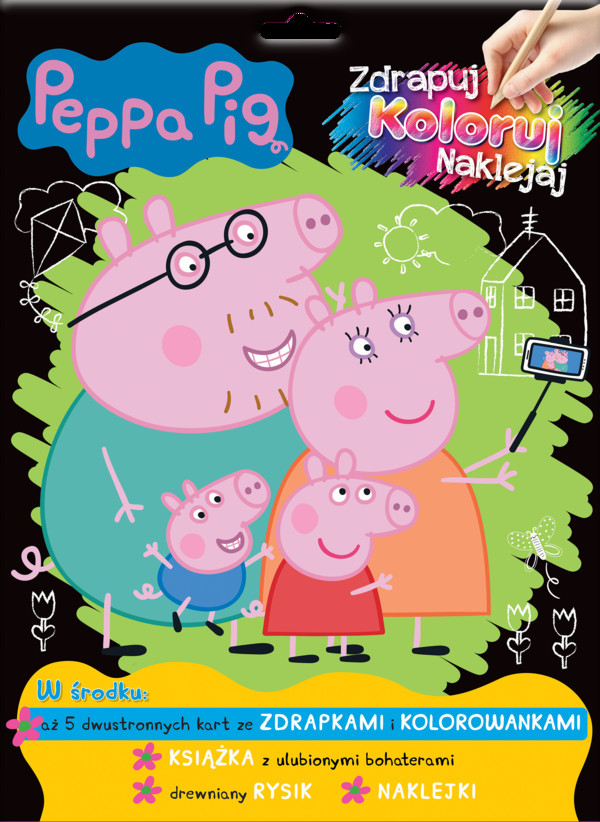 Peppa Pig Zdrapuj, koloruj, naklejaj