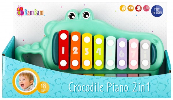 Pianinko Krokodylek 2w1