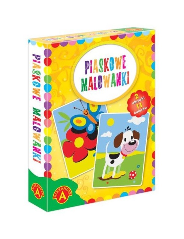 Piaskowe malowanki pies/motyl