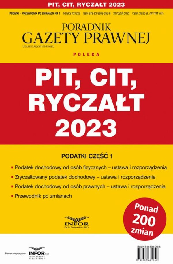 PIT, CIT, Ryczałt 2023 - pdf