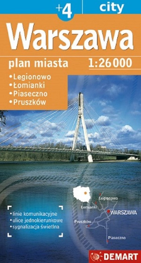 Plan miasta. Warszawa (+ 4) Skala 1:26 000