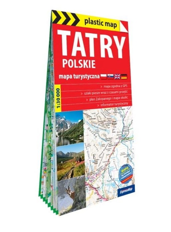 Plastic map Tatry polskie 1:30 000