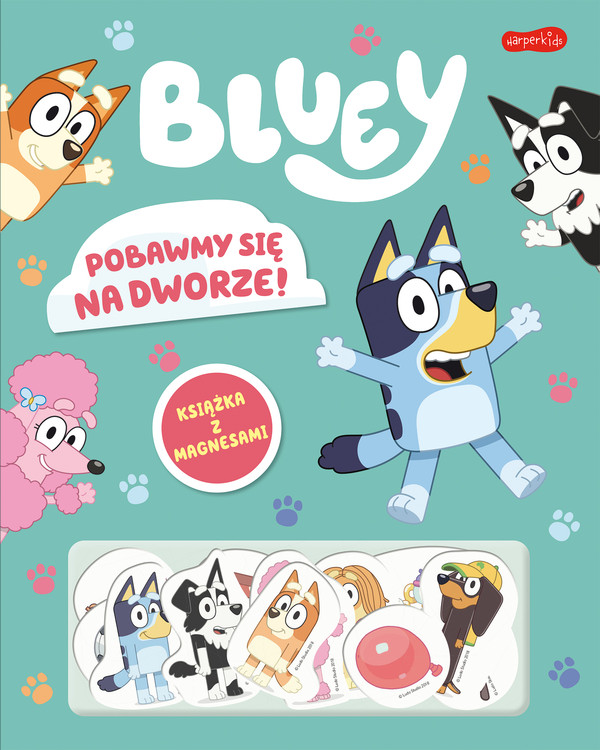 Pobawmy się na dworze! Bluey Książka z magnesami