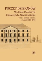 Okładka:Poczet dziekanów Wydziału Polonistyki Uniwersytetu Warszawskiego 