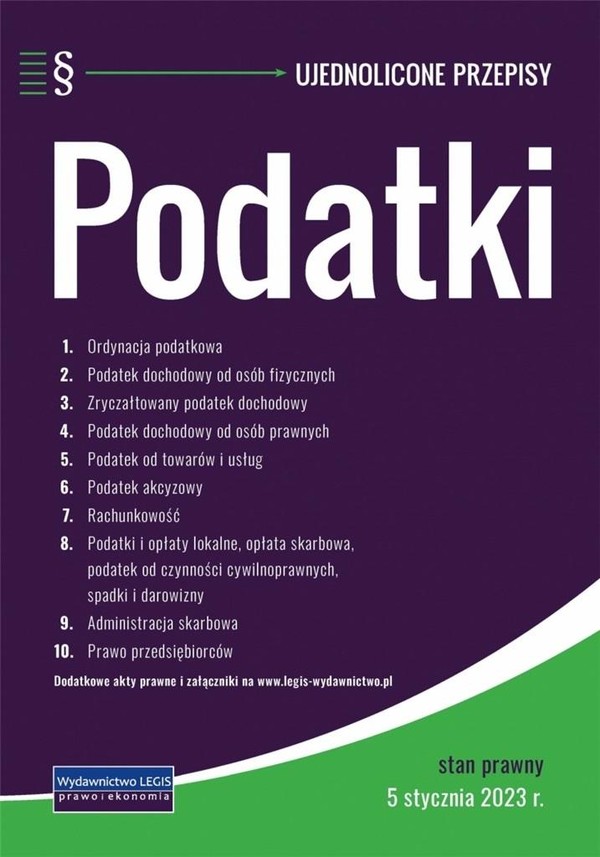 Podatki ujednolicone przepisy 5 I 2023