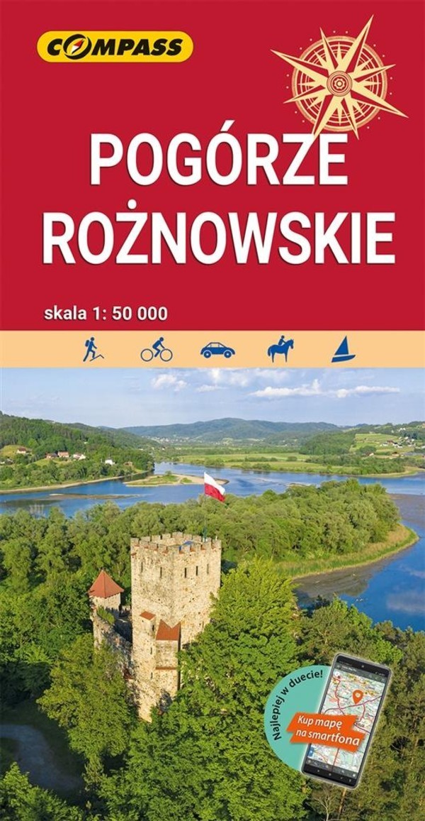 Pogórze Rożnowskie Mapa turystyczna Skala 1:50 000