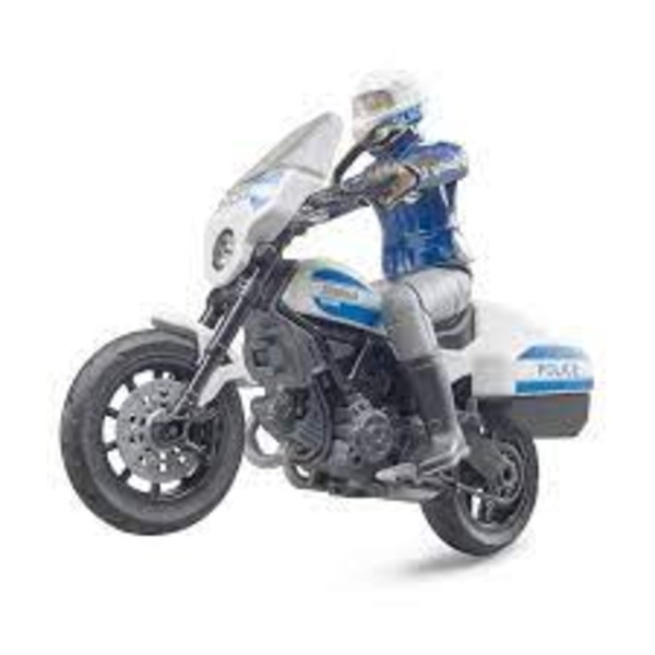 Policjant na motocyklu Scrambler Ducati