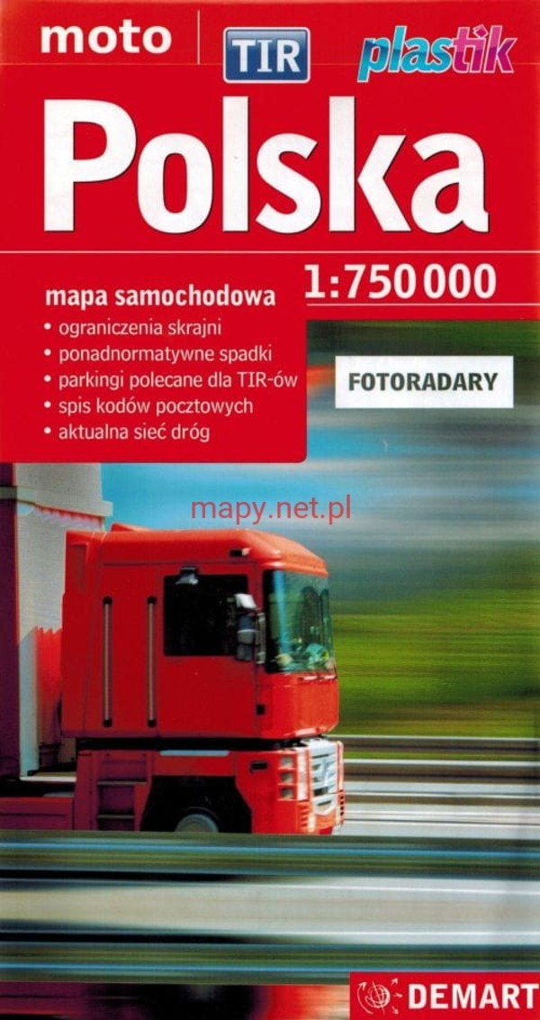 Polska mapa samochodowa 1:750 000