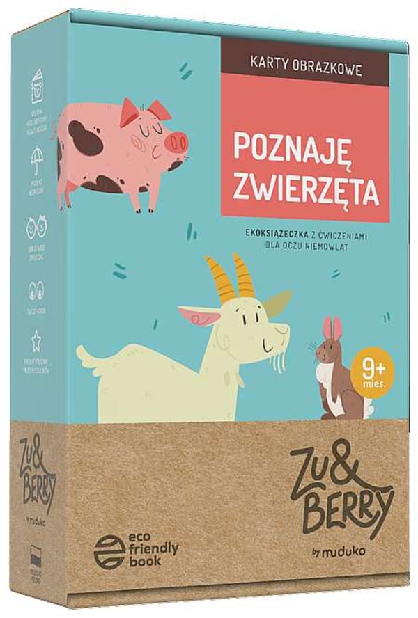 Poznaję zwierzęta. karty obrazkowe 9 mies.+