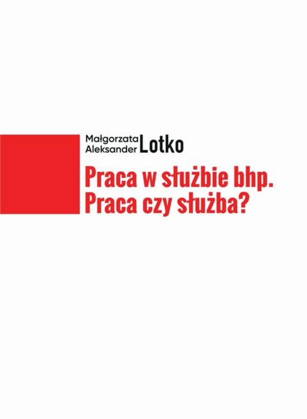 Praca w służbie bhp. Praca czy służba? - pdf