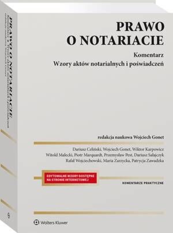 Prawo o notariacie. Komentarz. Wzory aktów notarialnych i poświadczeń - pdf