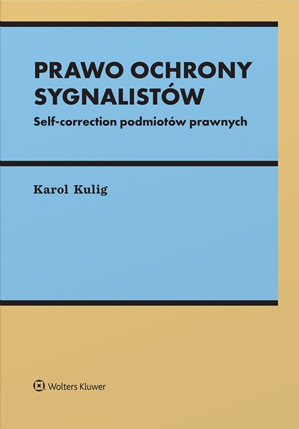 Prawo ochrony sygnalistów Self-correction podmiotów