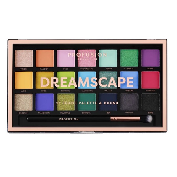 Eyeshadow Palette Dreamscape Paleta 21 cieni do powiek z pędzelkiem