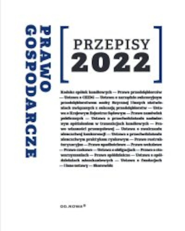 Przepisy 2022. Prawo gospodarcze - pdf