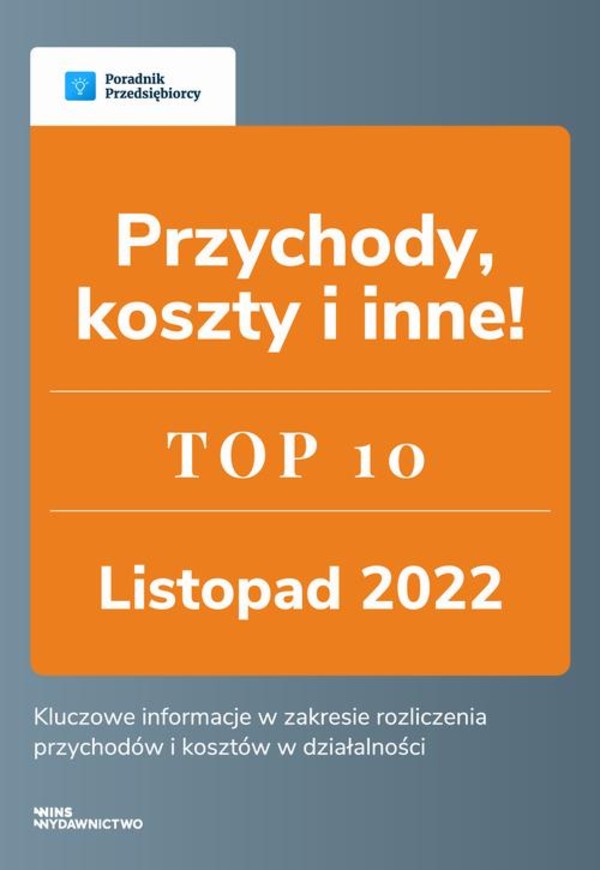 Przychody, koszty i inne - TOP 10 Księgowość - pdf