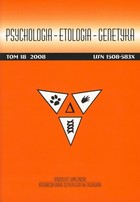 Psychologia - etologia - genetyka nr 18/2008 - pdf