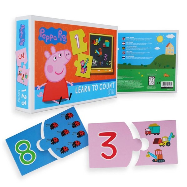 Puzzle Świnka Peppa Nauka liczenia 10x2 elementy