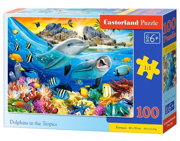 Puzzle Delfiny w tropikach 100 elementów