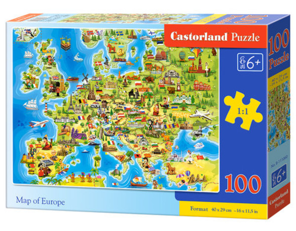 Puzzle Mapa Europy 100 elementów