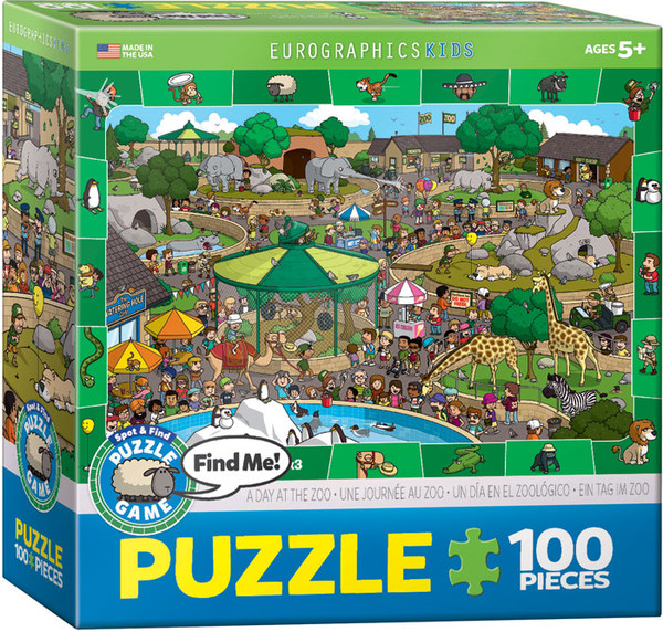 Puzzle Spot&Find Dzień w ZOO 100 elementów