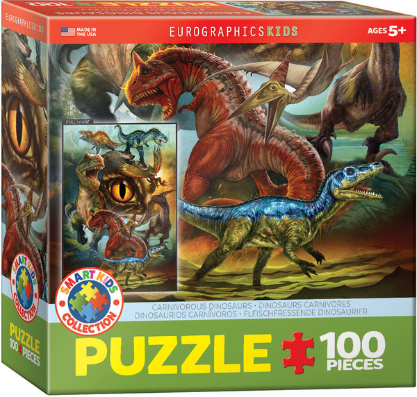 Puzzle Smartkids Mięsożerne dinozaury 100 elementów